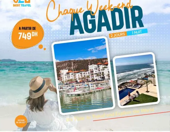 AGADIR - Chaque Week end (2J/1N)